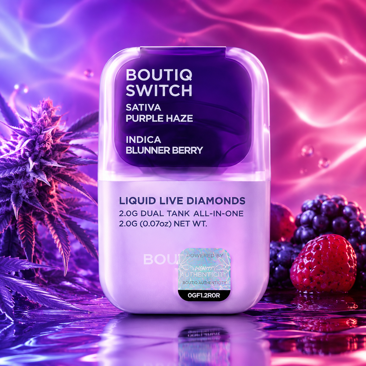 Boutiq Switch Liquid Live Diamonds 2 g – Dual Tank All-In-One