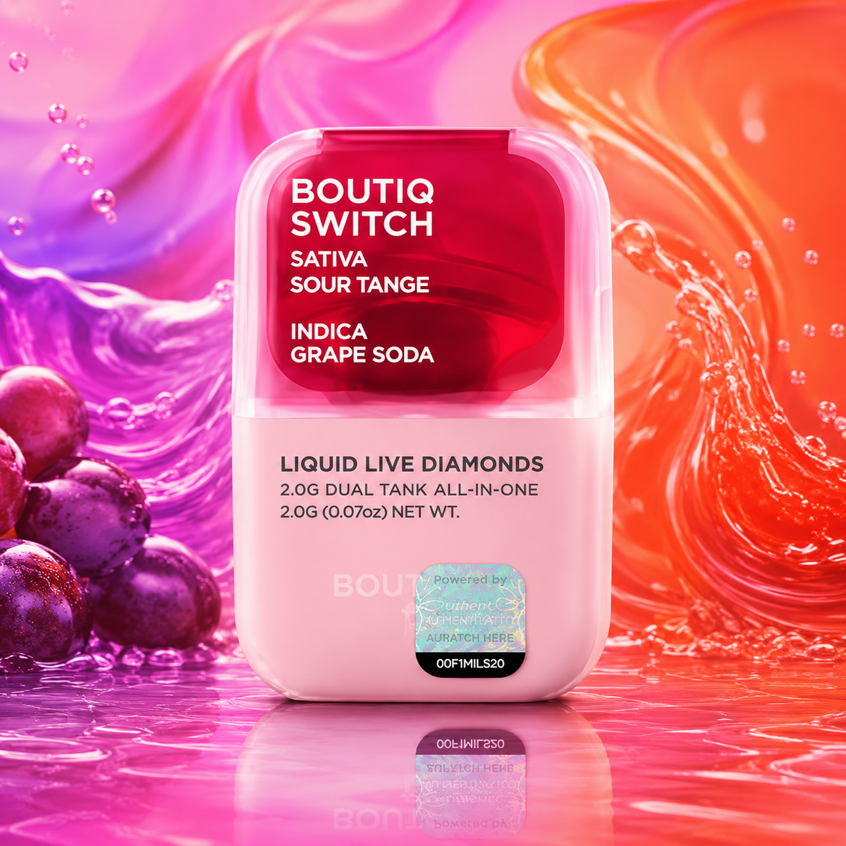Boutiq Switch Liquid Live Diamonds 2 g – Dual Tank All-In-One